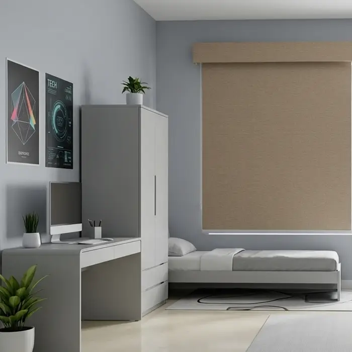 Cortinero Rollers Blackout Stucco