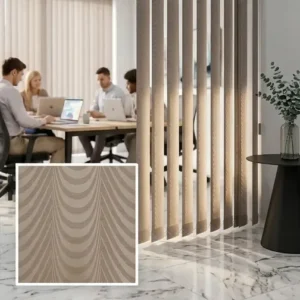 Persiana Vertical Láminas de PVC Nacarada