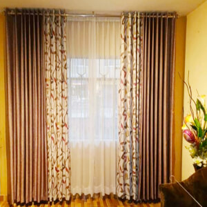 Cortinas de lino con estampado