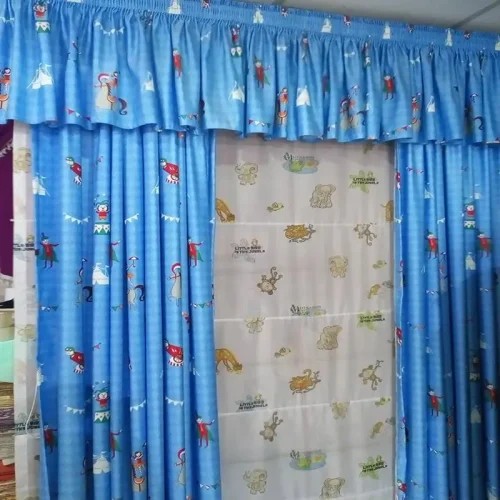 cortinas infantiles para habitacion de niños estampadas para riel