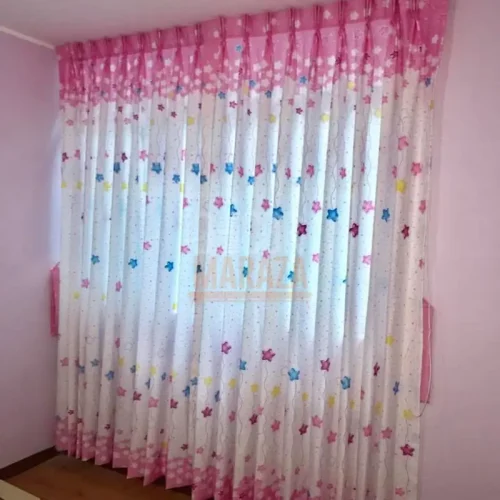 cortinas para niñas con pliegues para riel