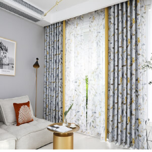 cortinas tull estampado con tapasol con diseño